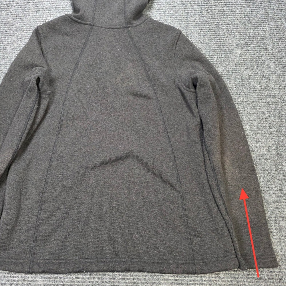 The North Face Full Zip Sweater Fleece Hoodie Women's Size L Gray Sherpa Lined - Picture 8 of 8